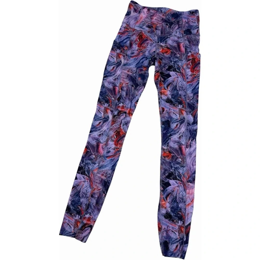 Lululemon Fast And Free High-Rise Tight 28' In Abstract Brushstroke Size 4
